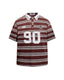 Color-blocked striped short-sleeved shirt