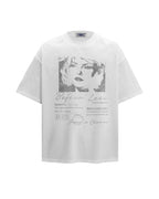Vintage washed distressed short-sleeved shirt
