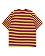 Retro contrast striped short sleeves