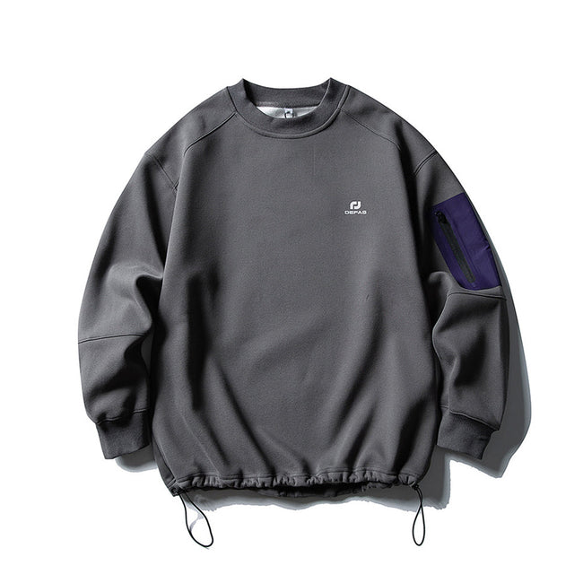 Fleece-lined crew neck pullover sweatshirt Hover Image