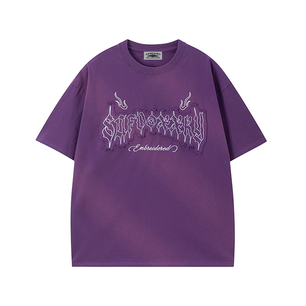 Fashion embroidered short sleeves