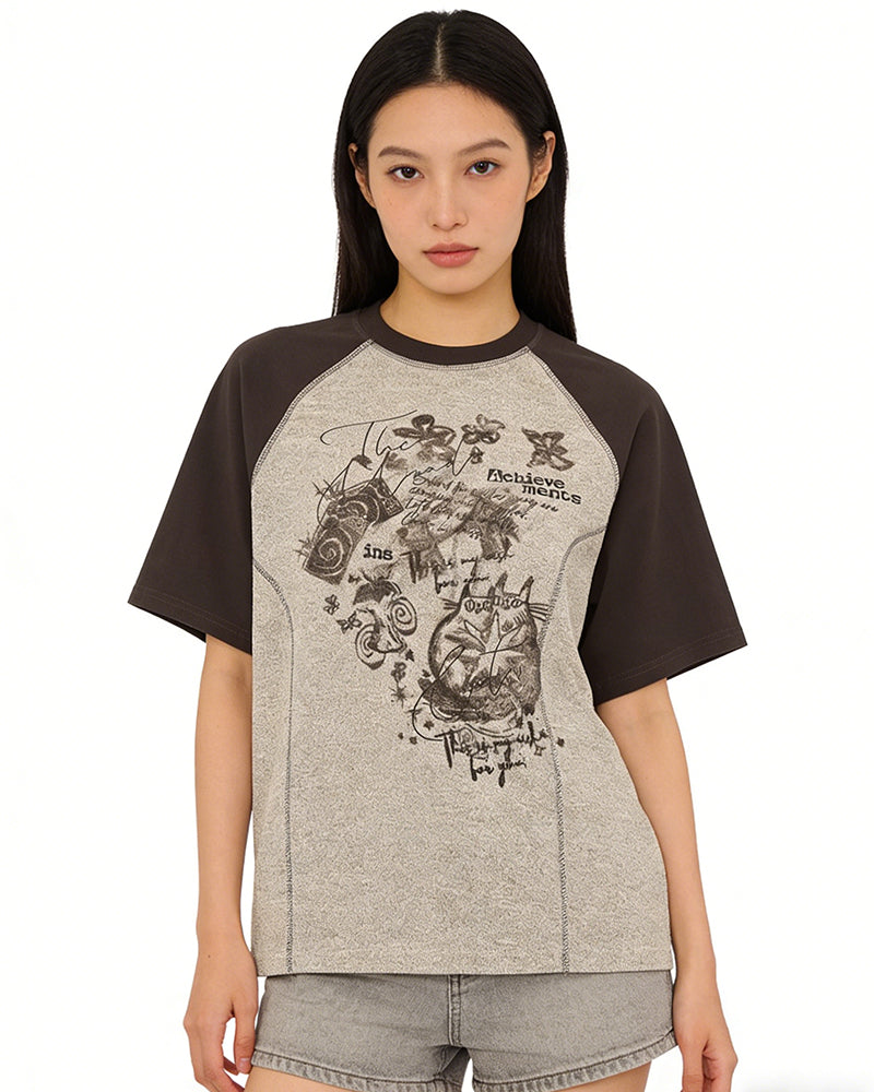 Retro Casual Versatile Short Sleeve
