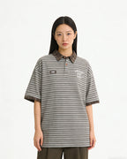 Striped short sleeves