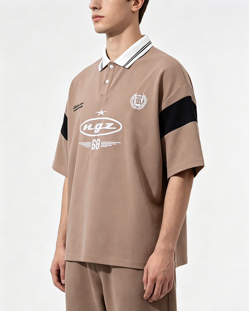 Digital Embroidered Short-Sleeve