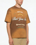 Washed short-sleeved shirt