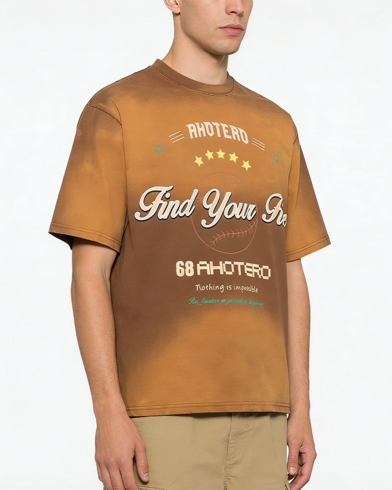 Washed short-sleeved shirt