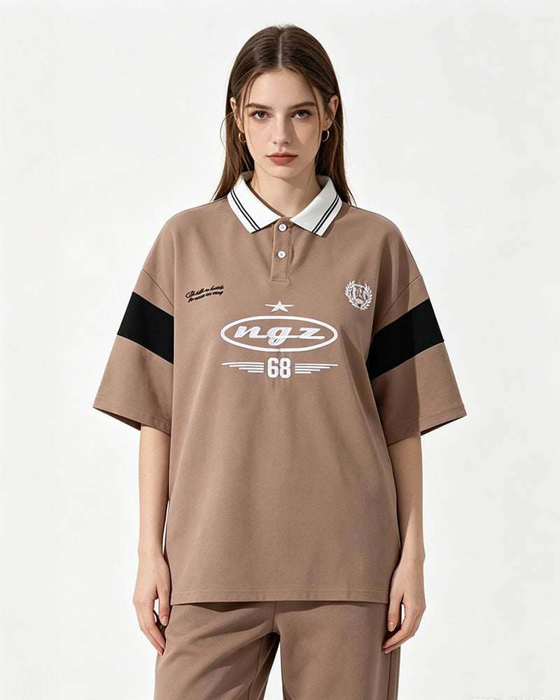 Digital Embroidered Short-Sleeve
