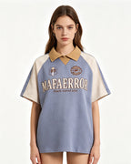 American retro raglan short sleeves