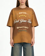 Washed short-sleeved shirt