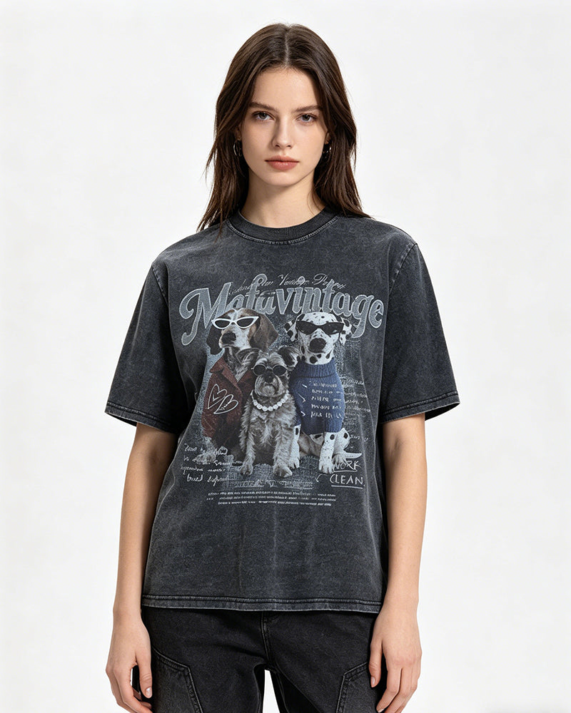 Retro casual short-sleeved shirt