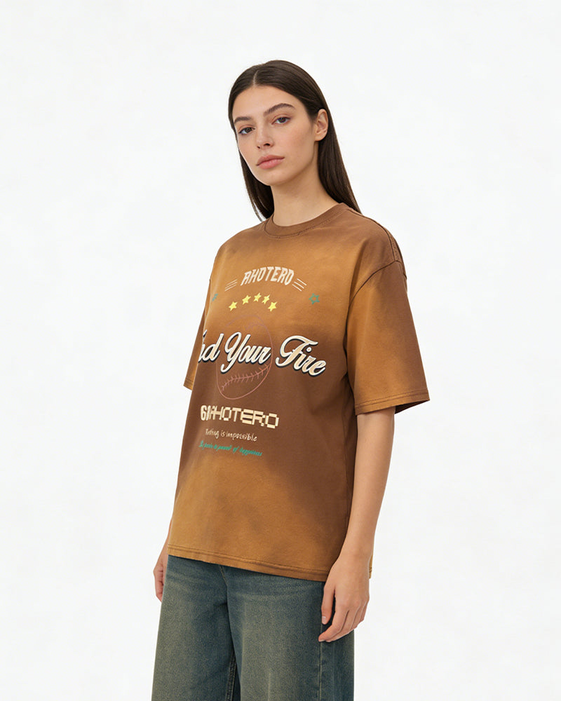 Washed short-sleeved shirt