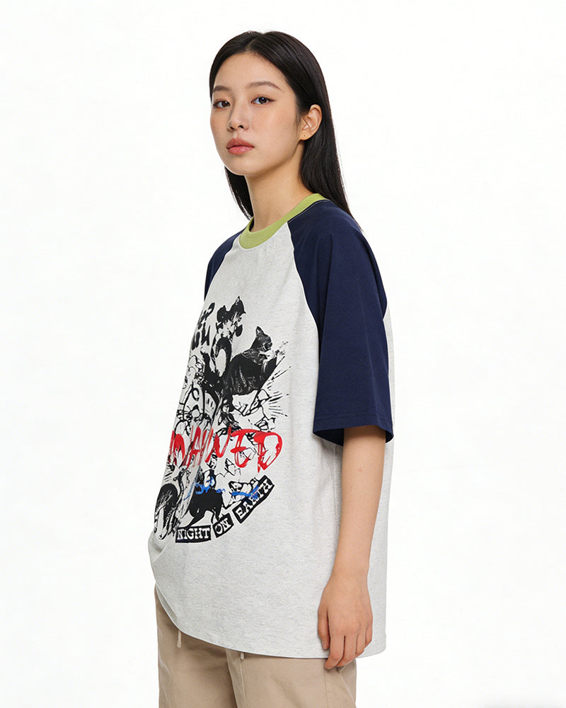 Casual Colorblock Short-Sleeved Shirt