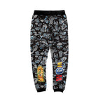 BAPE Starry Night Black Camo Shark Face Graphic Jogger Pants Unisex Streetwear Sweatpants