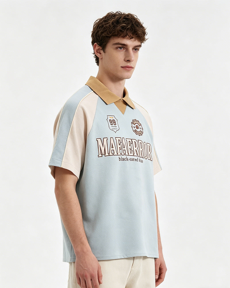 American retro raglan short sleeves