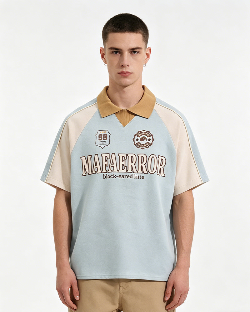 American retro raglan short sleeves