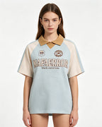American retro raglan short sleeves
