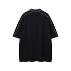 Contrast color letter short sleeves