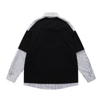 Fake two-piece polo sweatshirt