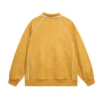 Retro lapel sweatshirt