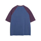 Letter print colorblock short sleeves