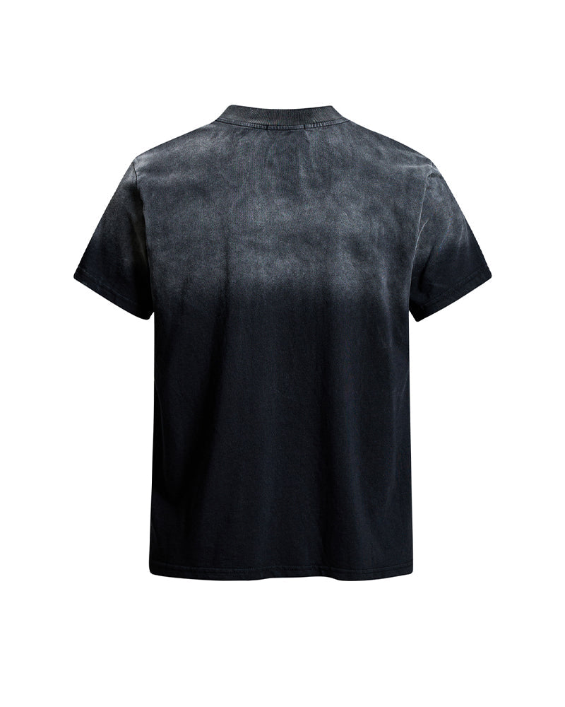Distressed gradient short-sleeved T-shirt (women's)