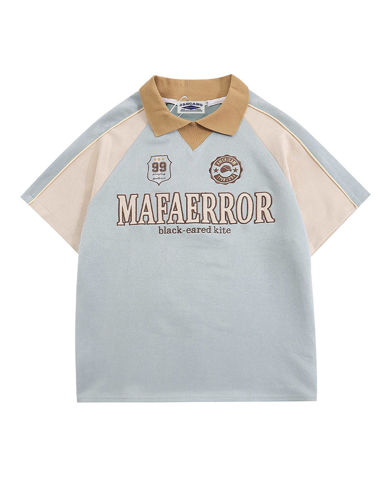 American retro raglan short sleeves