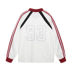 Contrast color stitching sweatshirt