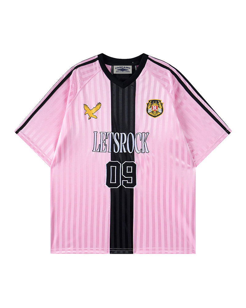 Striped athletic T-shirt