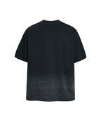 Washed distressed short-sleeved shirt