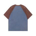 Contrast color mushroom short sleeves