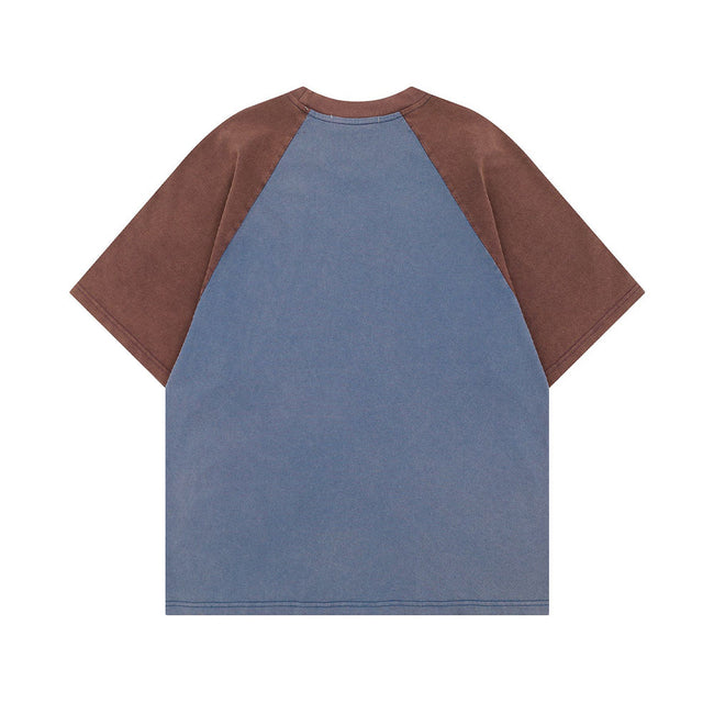 Contrast color mushroom short sleeves Main Image