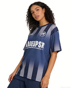 Gradient striped athletic t-shirt