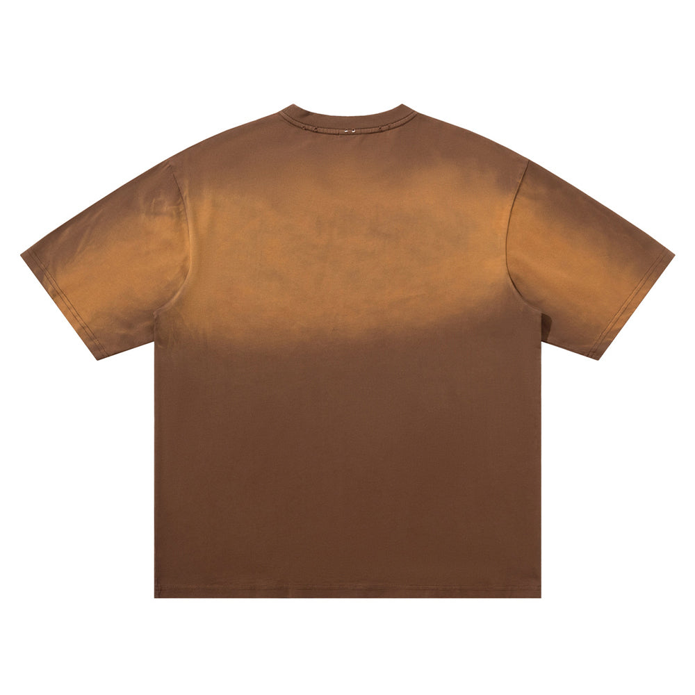 Washed short-sleeved shirt