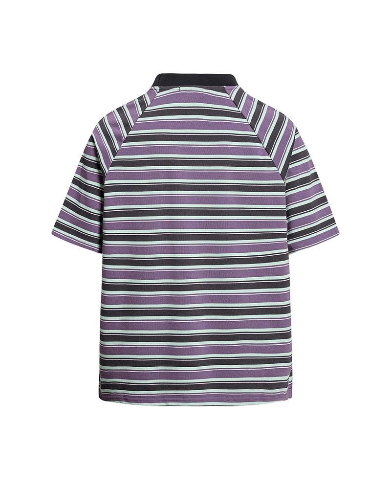 Retro striped short sleeves