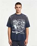 Distressed Print Short-Sleeve
