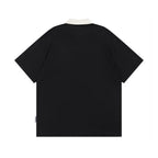 Retro polo collar short sleeves