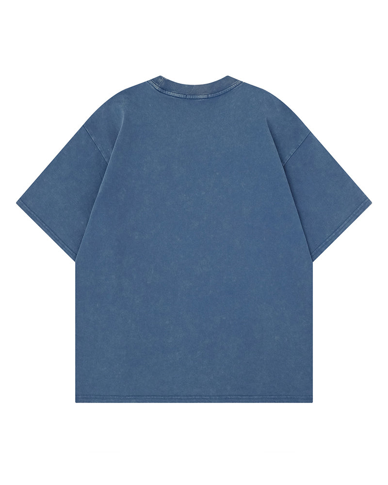 Collage Distressed Short-Sleeved T-shirt