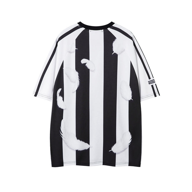 Vertical striped couple short sleeves Main Image