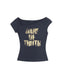 Asymmetrical neckline, fitted short-sleeved top (women's)