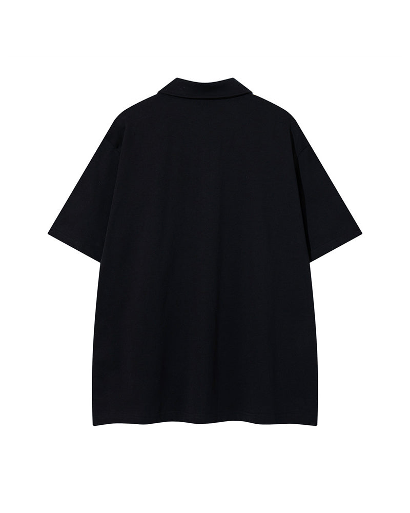 Loose lapel short-sleeved