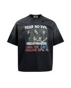 Distressed vintage short-sleeve