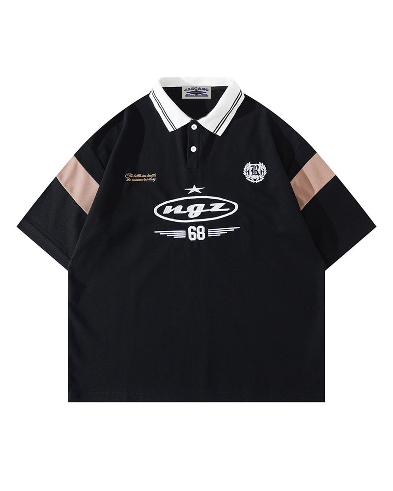 Digital Embroidered Short-Sleeve