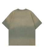Distressed casual short-sleeved shirt