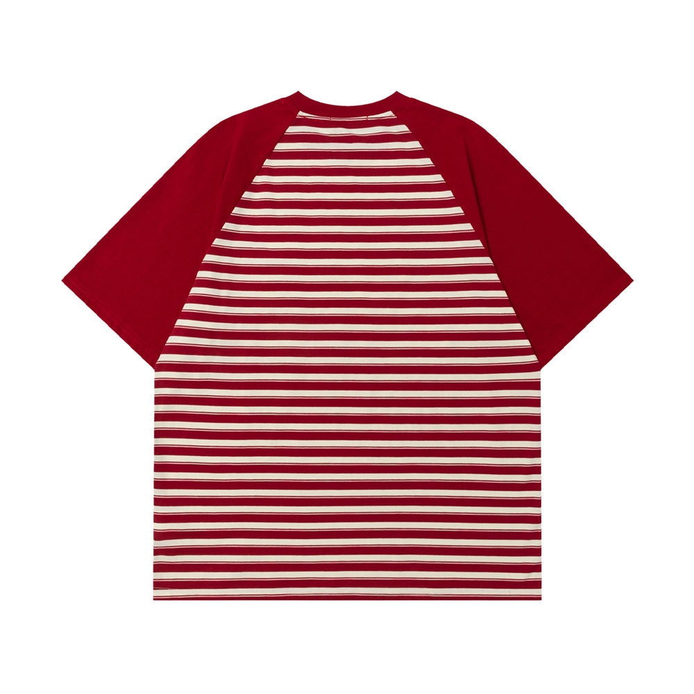 Retro contrast color cute kitten short sleeves