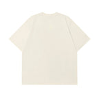 Retro letter print short sleeves