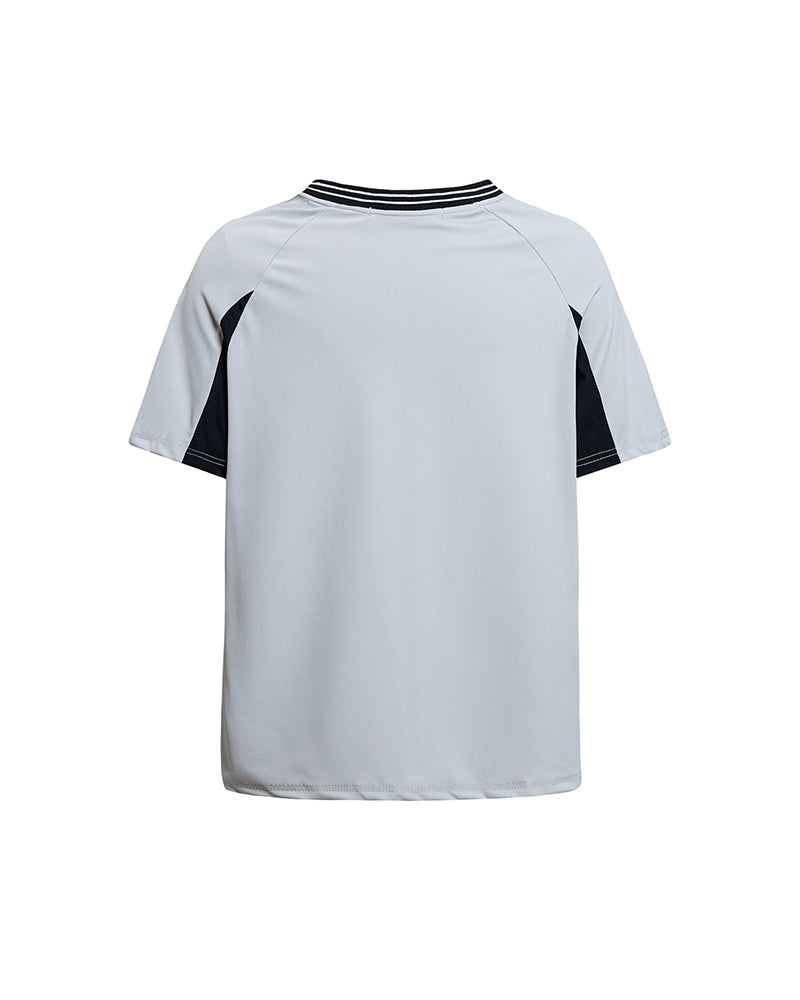 Color-blocked sporty short-sleeved top (women's)