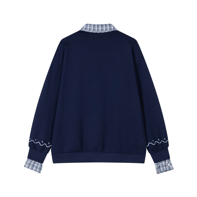 Fake two-piece lamb sweatshirt Main Image