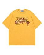 Retro distressed short-sleeved shirt