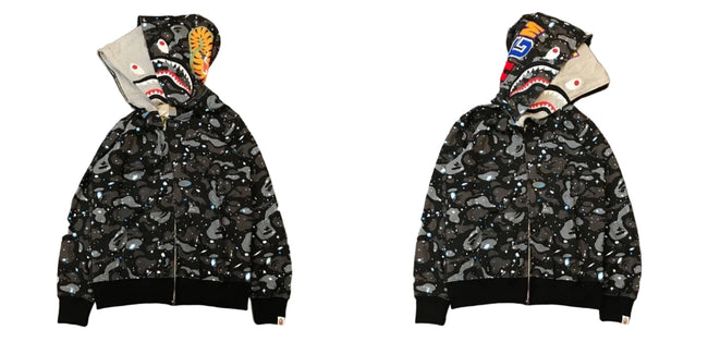 BAPE Shark Camo Full Zip Hoodie Hover Image