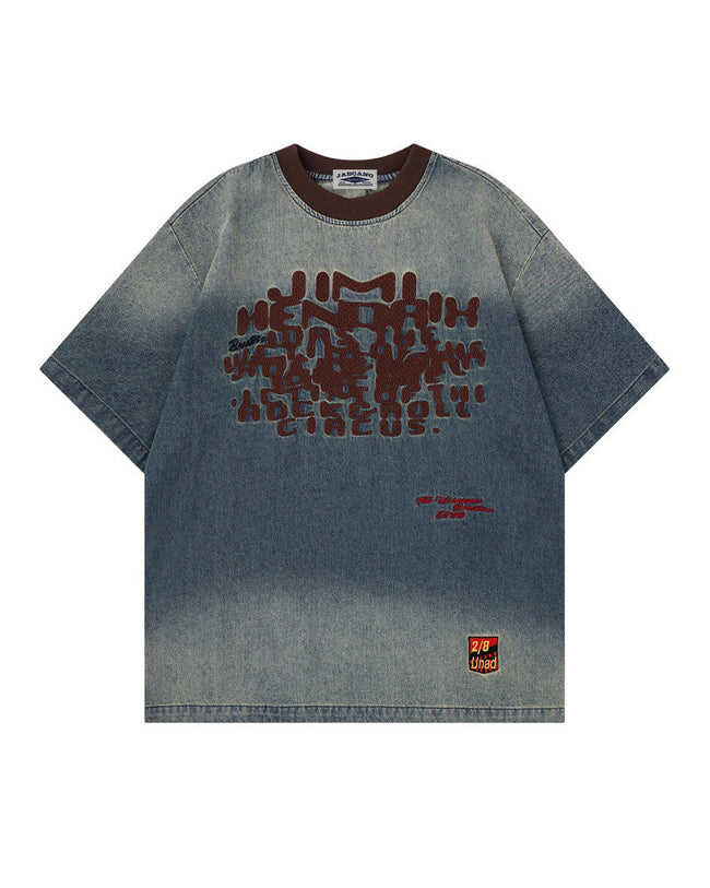 Washed distressed short sleeves Hover Image